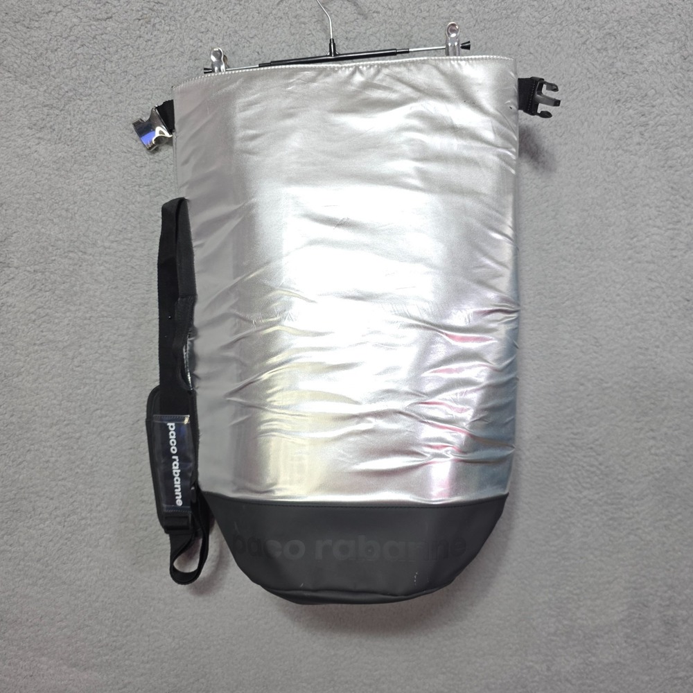 Paco Rabanne Invictus Metallic Silver Dry Backpack Weekend Unisex Cross Body Bag